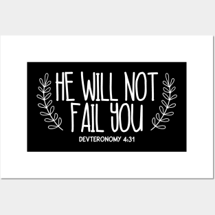 Christian he will not fall you Posters and Art